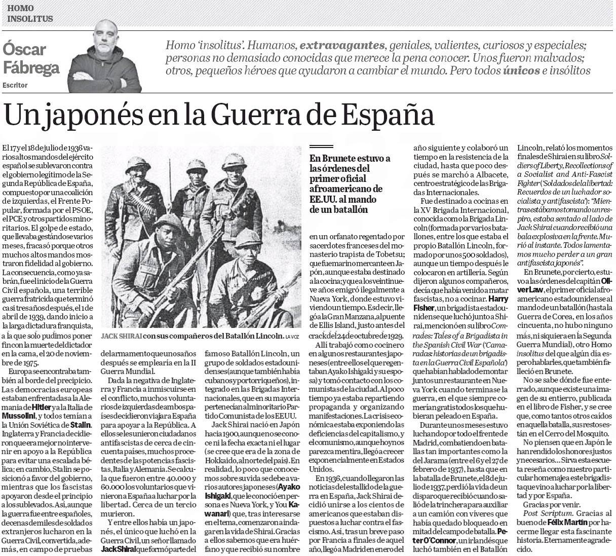 Homo insolitus 25: Un japonés en la Guerra de España 5 23313072 10203655466063580 1705257302 o
