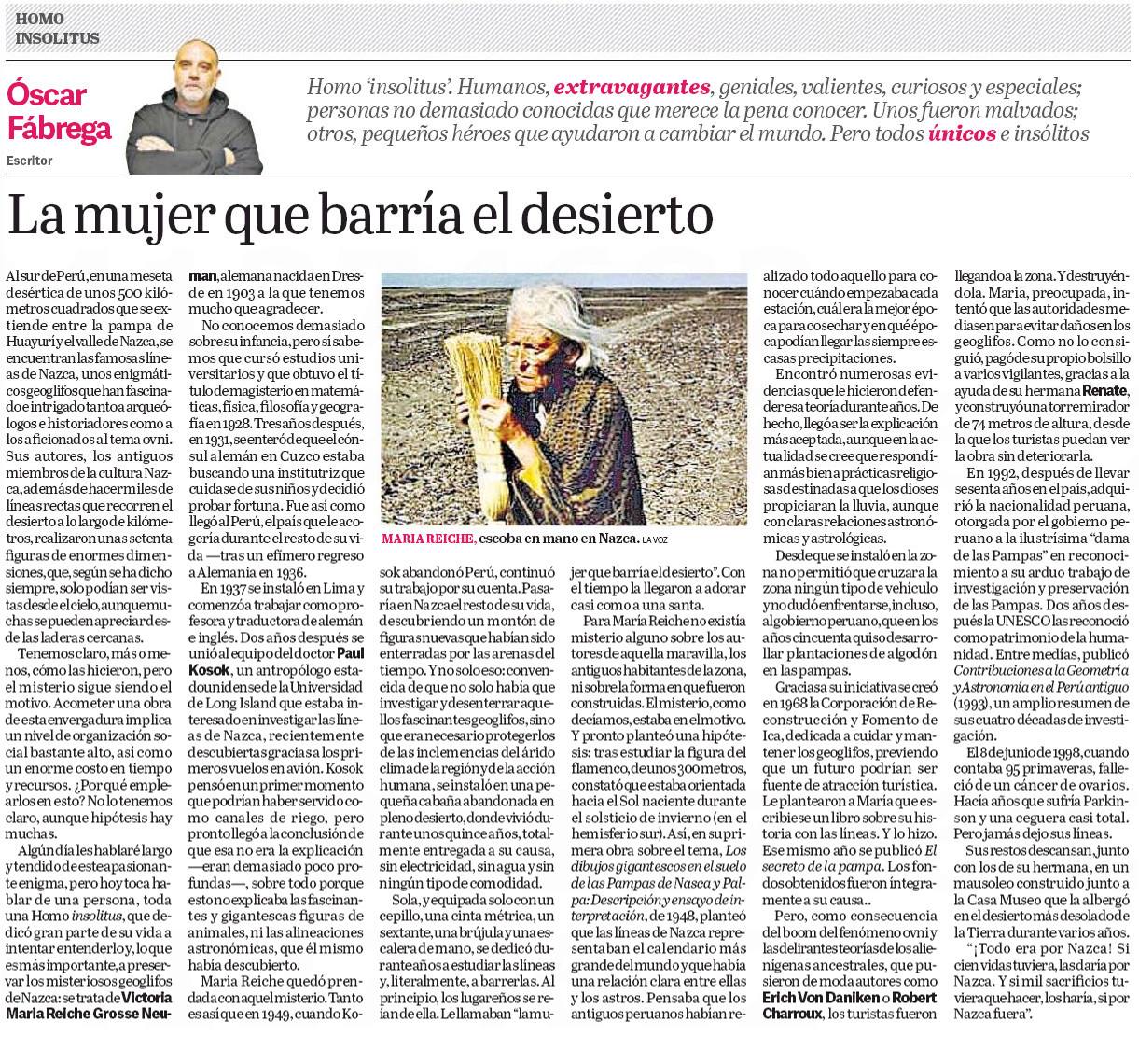 Homo insolitus 36: La mujer que barría el desierto 6 28170733 10204021442932773 1269176872 o