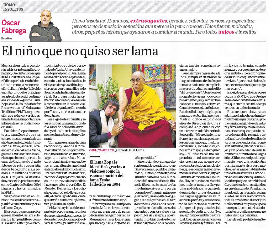Homo insolitus 56: El niño que no quiso ser lama 2 44392208 332733757280501 4867826245779324928 n